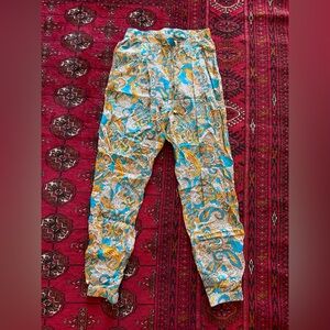 H&M Paisley Joggers in Teal and Mustard